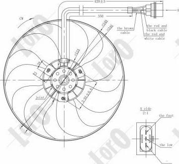 ABAKUS 053-014-0001 - Ventola, Raffreddamento motore www.qualy.parts