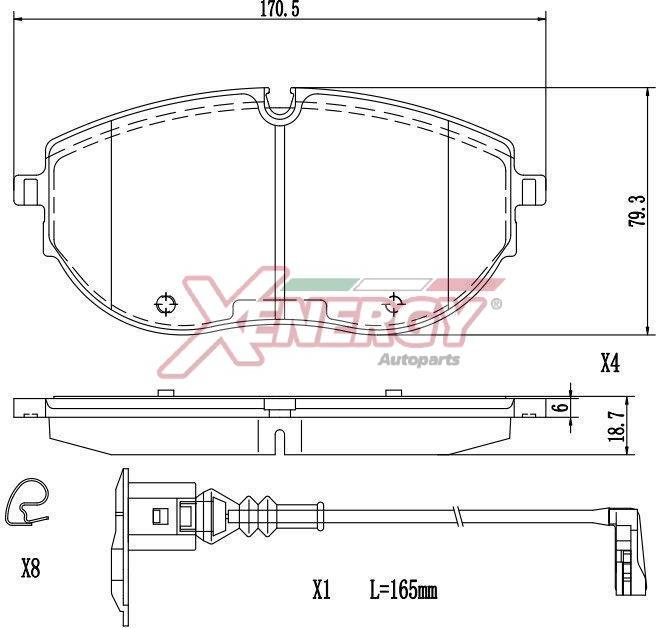 AP XENERGY X41435 - Kit pastiglie freno, Freno a disco www.qualy.parts