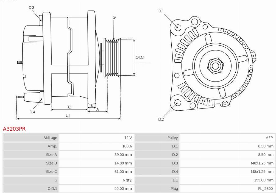 AS-PL A3203PR - Alternatore www.qualy.parts