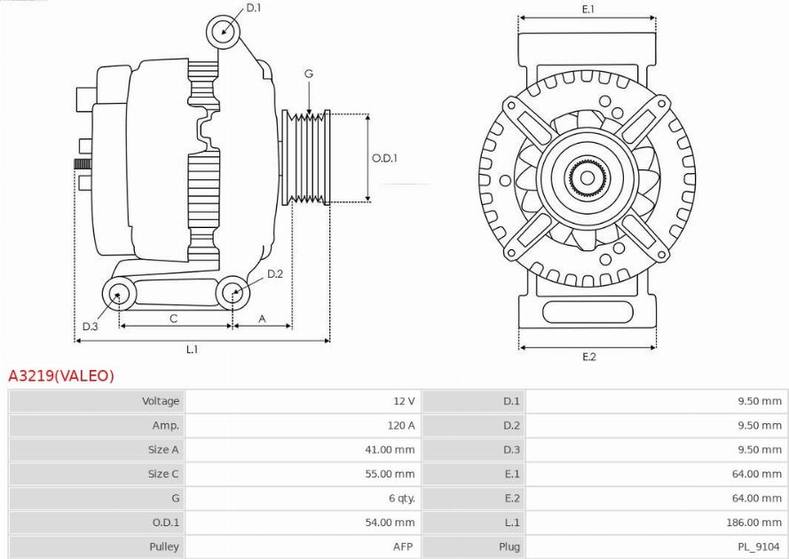 AS-PL A3219(VALEO) - Alternatore www.qualy.parts