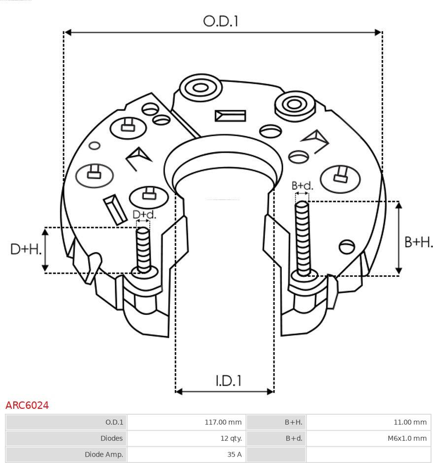 AS-PL ARC6024 - Raddrizzatore, Alternatore www.qualy.parts