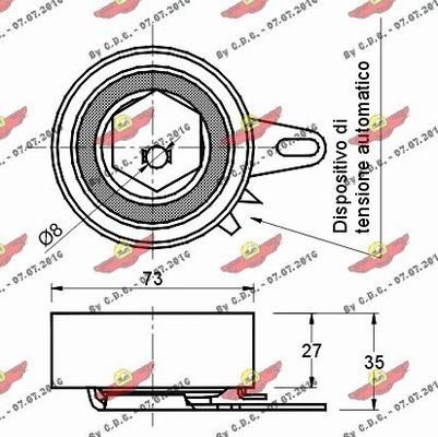 Autokit 03.80404 - Rullo tenditore, Cinghia dentata www.qualy.parts