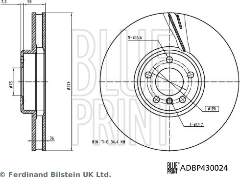 Blue Print ADBP430024 - Discofreno www.qualy.parts