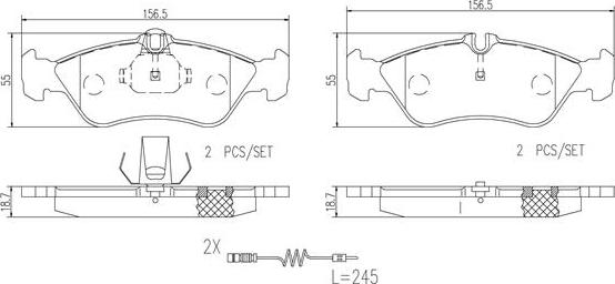 Brembo P50089N - Kit pastiglie freno, Freno a disco www.qualy.parts