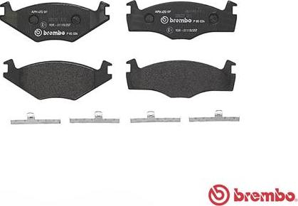 Brembo P 85 024 - Kit pastiglie freno, Freno a disco www.qualy.parts
