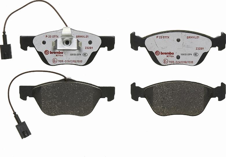 Brembo P 23 077X - Kit pastiglie freno, Freno a disco www.qualy.parts