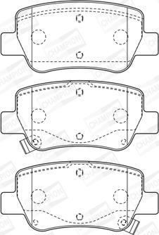 Champion 572627CH - Kit pastiglie freno, Freno a disco www.qualy.parts