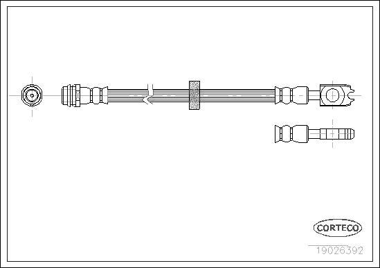 Corteco 19026392 - Flessibile del freno www.qualy.parts