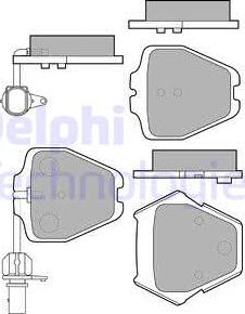 Delphi LP1903 - Kit pastiglie freno, Freno a disco www.qualy.parts