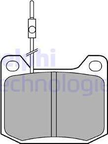 Delphi LP106 - Kit pastiglie freno, Freno a disco www.qualy.parts