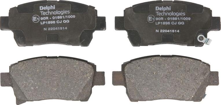 Delphi LP1896 - Kit pastiglie freno, Freno a disco www.qualy.parts