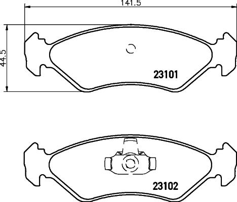 Valeo 598171 - Kit pastiglie freno, Freno a disco www.qualy.parts