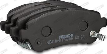 Ferodo FDB4110-D - Kit pastiglie freno, Freno a disco www.qualy.parts