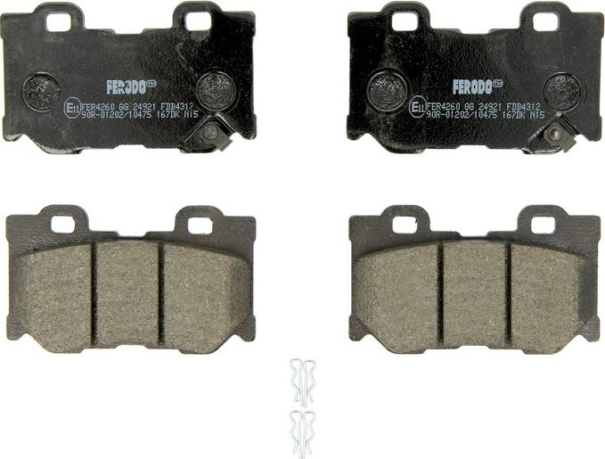Ferodo FDB4312 - Kit pastiglie freno, Freno a disco www.qualy.parts