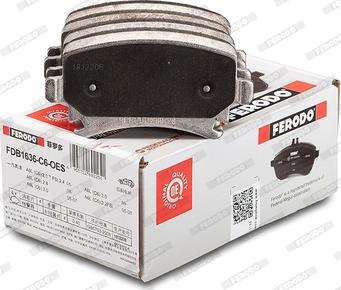 Ferodo FDB1636-C6-OES - Kit pastiglie freno, Freno a disco www.qualy.parts