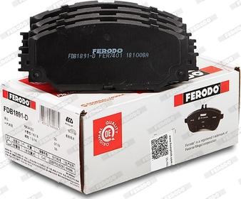 Ferodo FDB1891-D - Kit pastiglie freno, Freno a disco www.qualy.parts