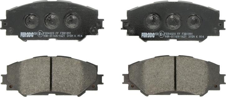 Ferodo FDB1891 - Kit pastiglie freno, Freno a disco www.qualy.parts