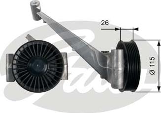 GATES T36463 - Galoppino / Guidacinghia, Cinghia Poly-V www.qualy.parts