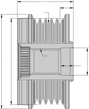 HELLA 9XU 358 038-721 - Puleggia cinghia, Alternatore www.qualy.parts