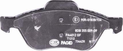 HELLA 8DB 355 009-091 - Kit pastiglie freno, Freno a disco www.qualy.parts