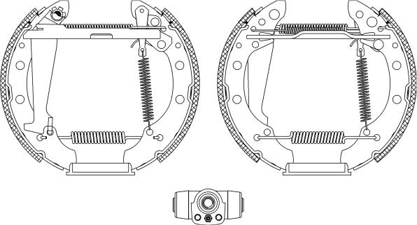 HELLA 8DB 355 004-051 - Kit ganasce freno www.qualy.parts