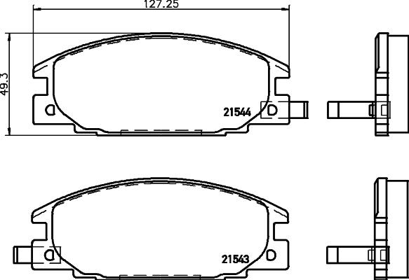 HELLA 8DB 355 024-501 - Kit pastiglie freno, Freno a disco www.qualy.parts