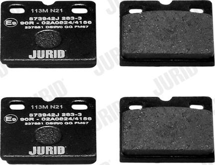 Jurid 573942J - Kit pastiglie freno, Freno a disco www.qualy.parts