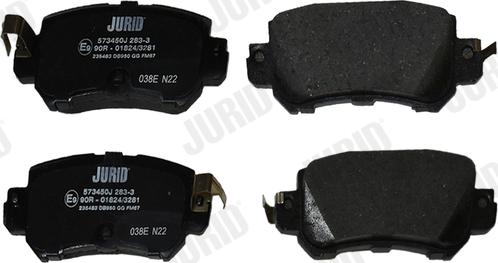 Jurid 573450J - Kit pastiglie freno, Freno a disco www.qualy.parts