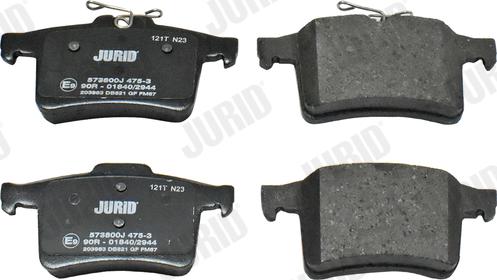 Jurid 573800J - Kit pastiglie freno, Freno a disco www.qualy.parts