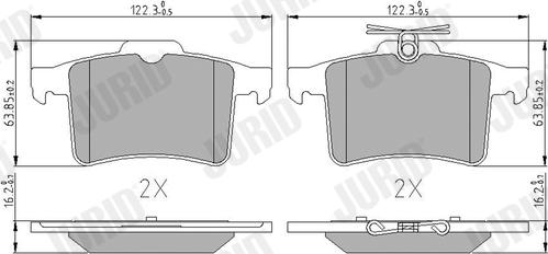 Jurid 573800J - Kit pastiglie freno, Freno a disco www.qualy.parts