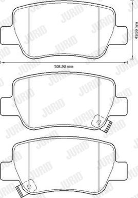 Jurid 572627JC - Kit pastiglie freno, Freno a disco www.qualy.parts
