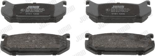 Jurid 572161J - Kit pastiglie freno, Freno a disco www.qualy.parts