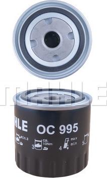 MAHLE OC 995 - Filtro olio www.qualy.parts