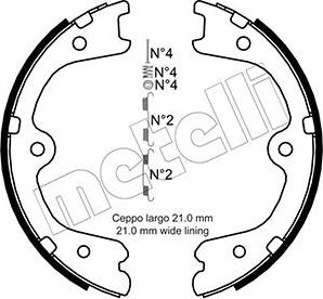 Metelli 53-0297K - Kit ganasce, Freno stazionamento www.qualy.parts