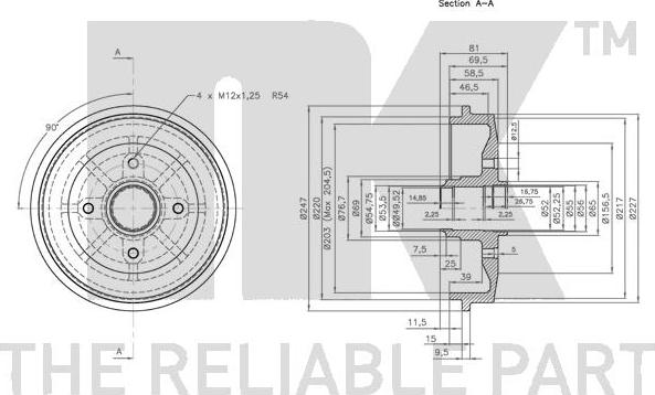 NK 251906 - Tamburo freno www.qualy.parts