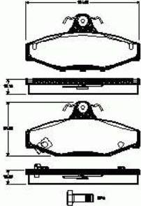 Brembo P15004N - Kit pastiglie freno, Freno a disco www.qualy.parts