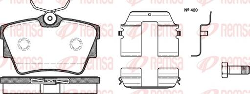 Remsa 0591.20 - Kit pastiglie freno, Freno a disco www.qualy.parts