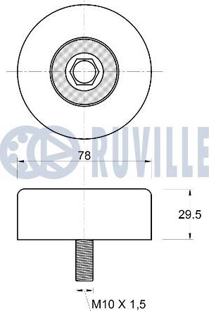 Ruville 542706 - Galoppino / Guidacinghia, Cinghia Poly-V www.qualy.parts