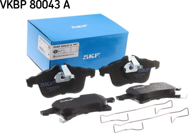 SKF VKBP 80043 A - Kit pastiglie freno, Freno a disco www.qualy.parts