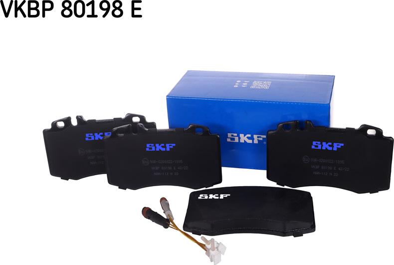 SKF VKBP 80198 E - Kit pastiglie freno, Freno a disco www.qualy.parts