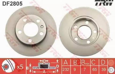 TRW DF2805BP - Discofreno www.qualy.parts