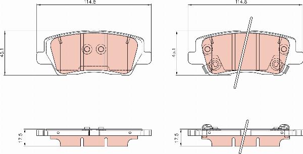 TRW GDB8294DT - Kit pastiglie freno, Freno a disco www.qualy.parts