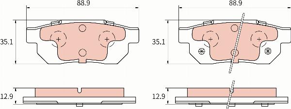 TRW GDB3085AT - Kit pastiglie freno, Freno a disco www.qualy.parts