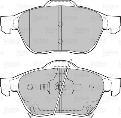 Valeo 598653 - Kit pastiglie freno, Freno a disco www.qualy.parts