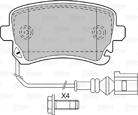 Valeo 598671 - Kit pastiglie freno, Freno a disco www.qualy.parts
