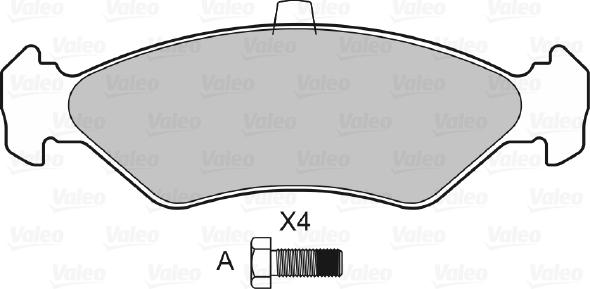 Valeo 598171 - Kit pastiglie freno, Freno a disco www.qualy.parts