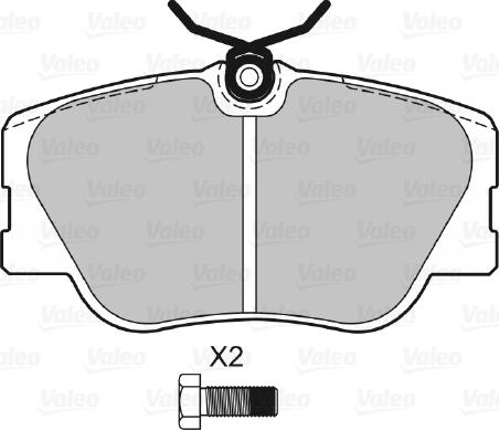 Valeo 598315 - Kit pastiglie freno, Freno a disco www.qualy.parts