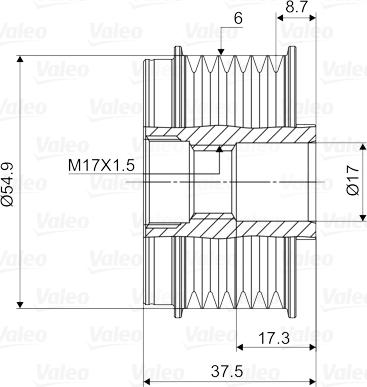 Valeo 588087 - Puleggia cinghia, Alternatore www.qualy.parts