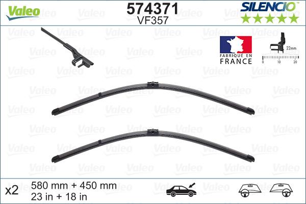 Valeo 574371 - Spazzola tergi www.qualy.parts