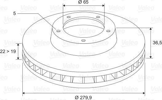 VALEO 297604 - Discofreno www.qualy.parts